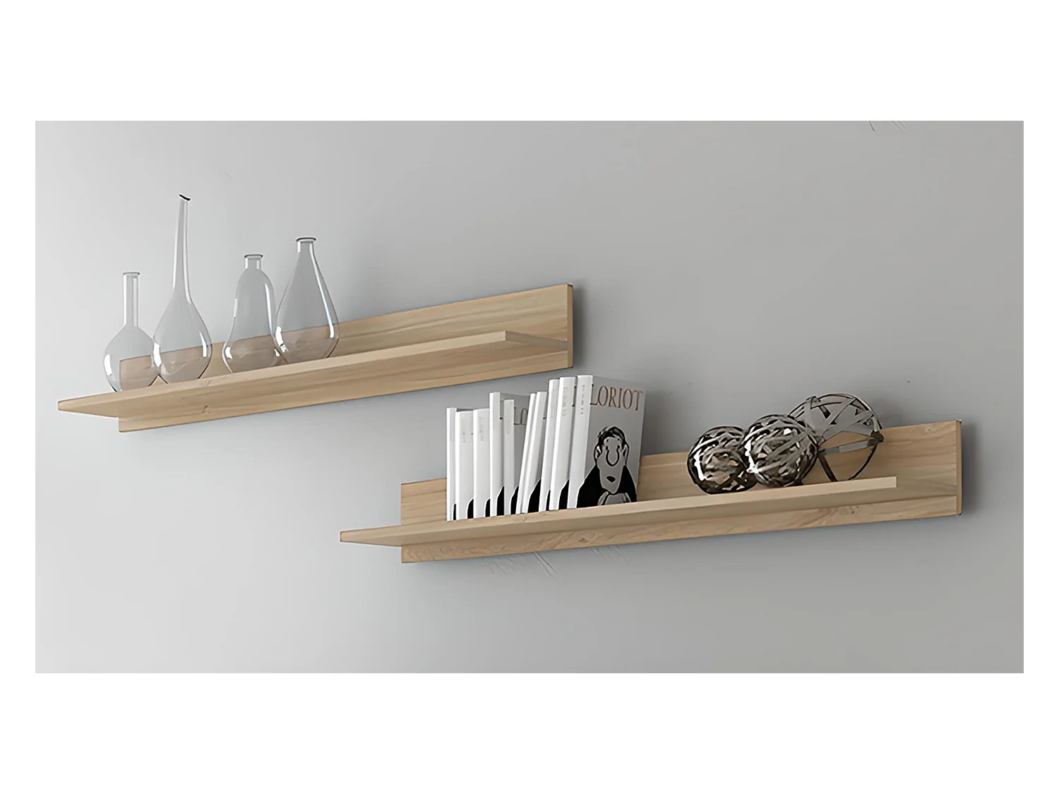 Etagère coloris chêne cambrian - Longueur 91.5 x Profondeur 17.6 x Hauteur 13 cm