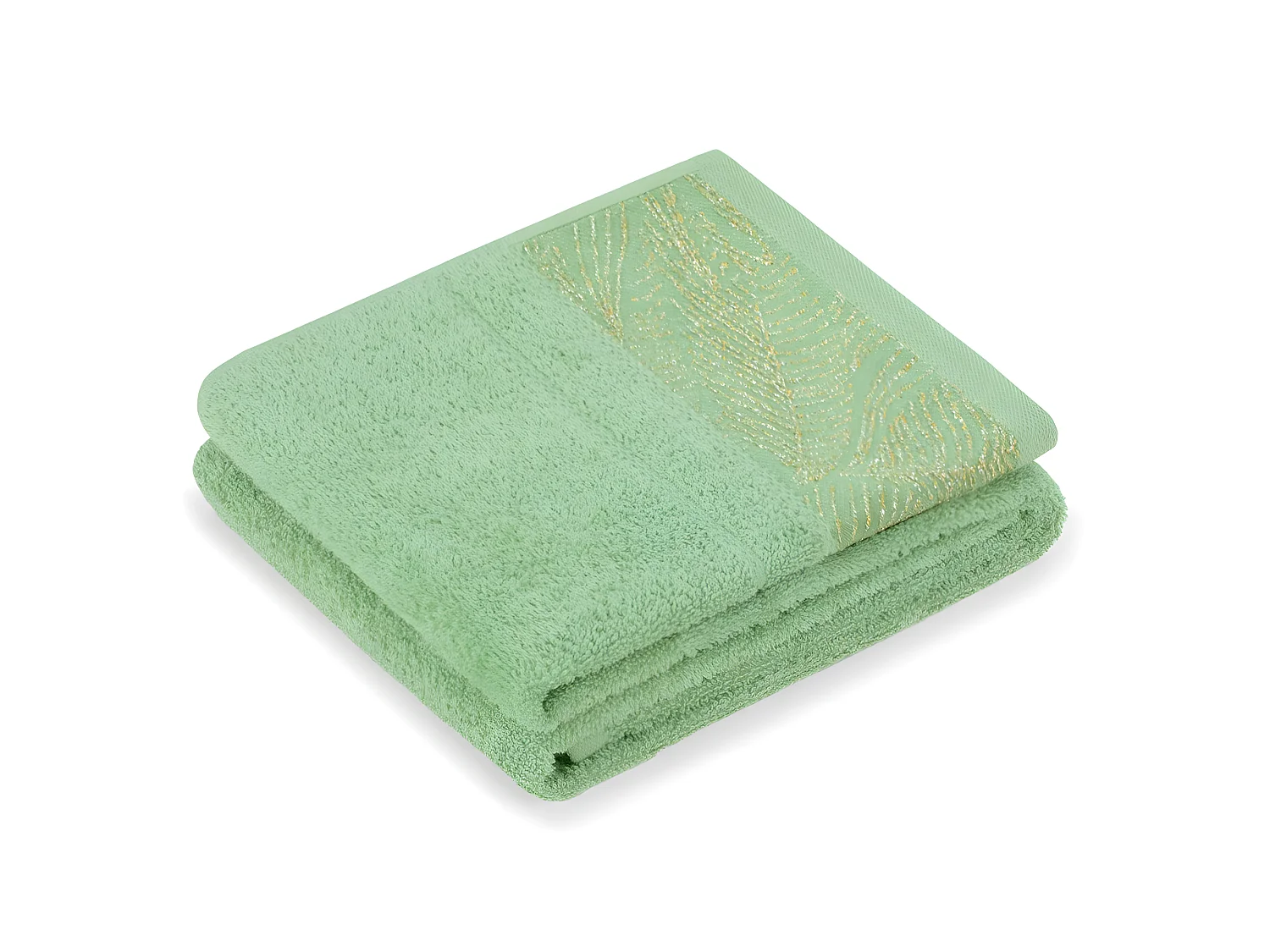 Serviette de bain BELLIS vert 70x130 ameliahome