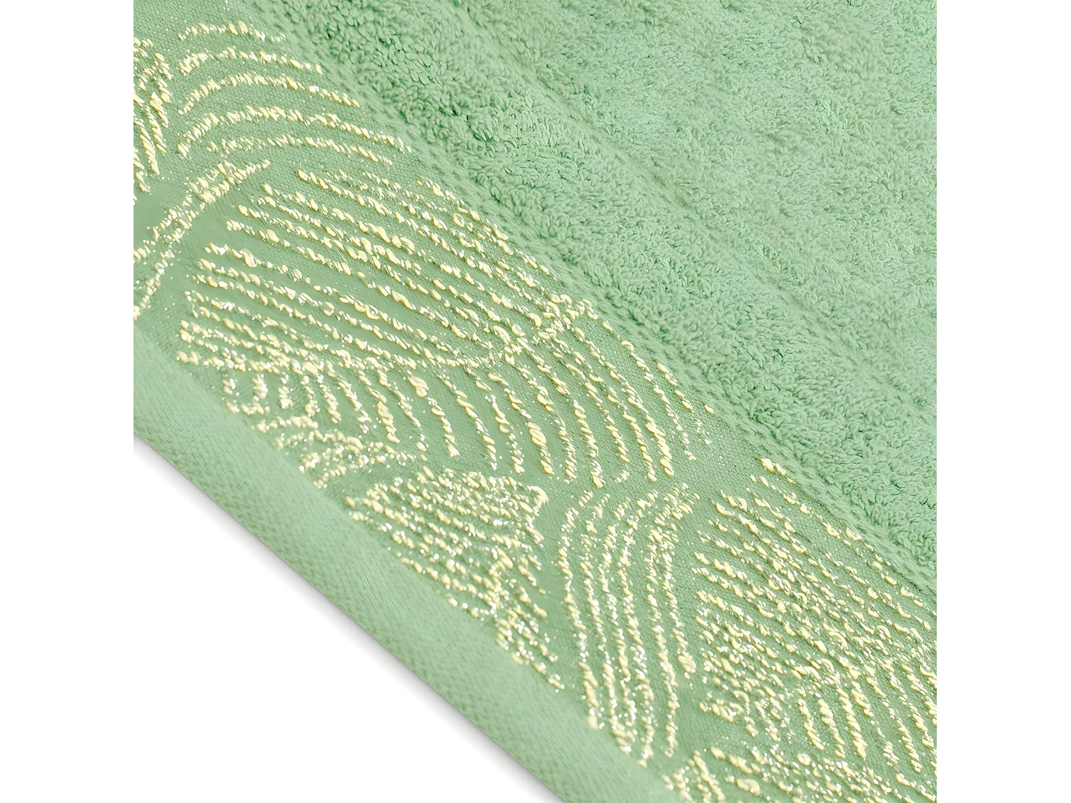 Serviette de bain BELLIS vert 70x130 ameliahome