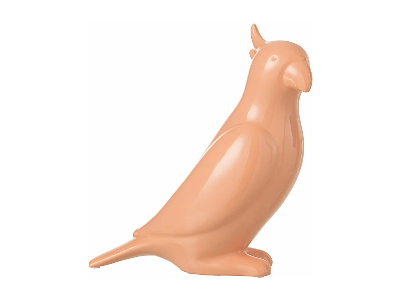 Statuette Déco "Perroquet" 31cm Pêche