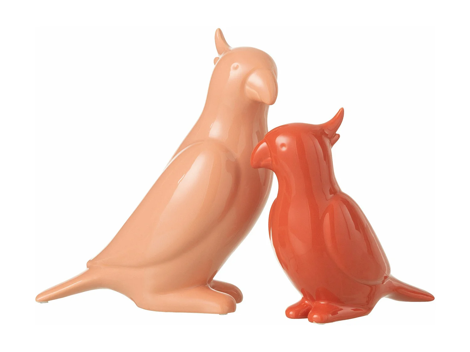 Statuette Déco "Perroquet" 31cm Pêche