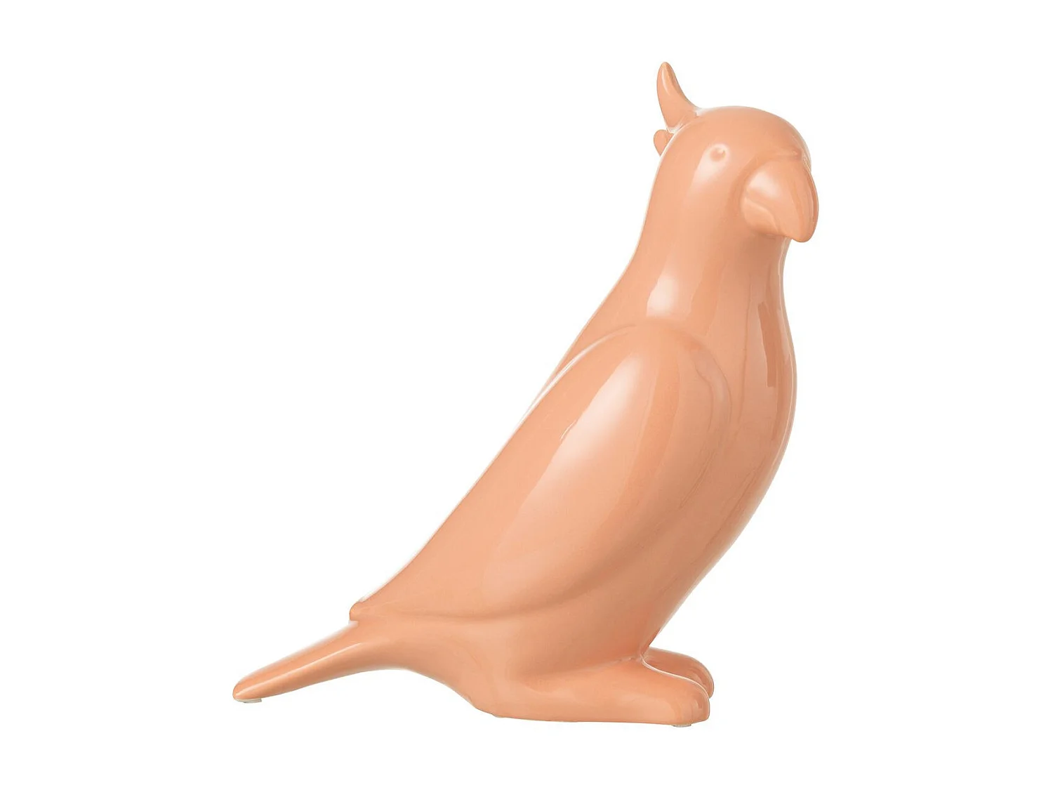 Statuette Déco "Perroquet" 31cm Pêche