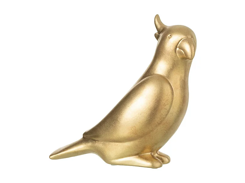 Statuette Déco "Perroquet" 24cm Or
