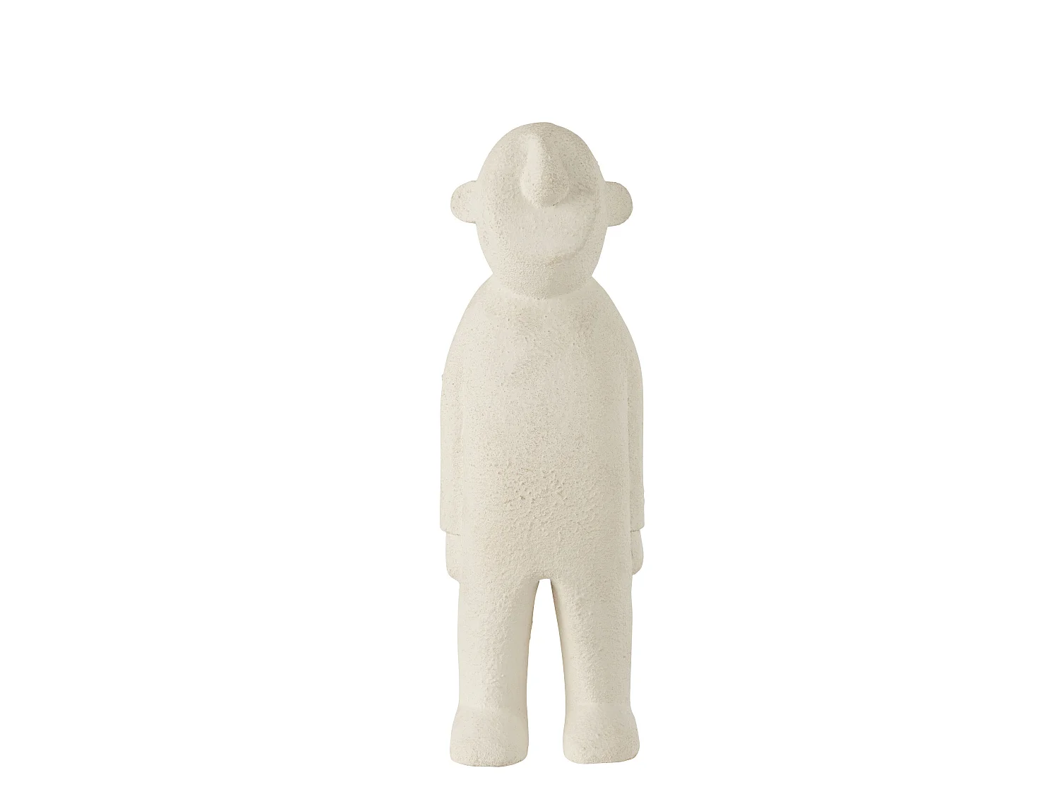 Statuette Déco en Bois "Ngurah" 40cm Blanc