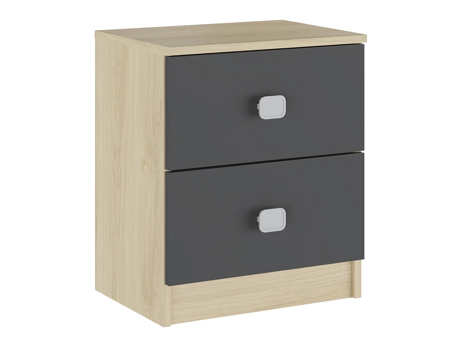 Table de chevet, table de nuit coloris puccini, graphite - Longueur 38,2 x Profondeur 33,5 x Hauteur 43,50 cm