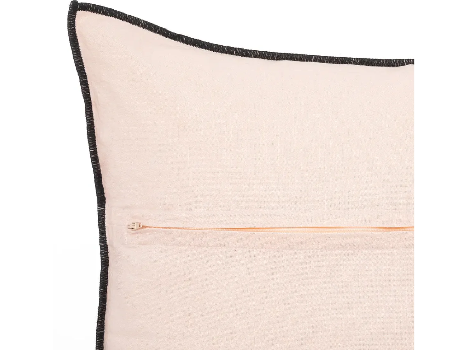 Lot de 6 coussin décoratif déhoussable en lin et coton coloris rose - Longueur 45 x Profondeur 12 x Hauteur 45 cm