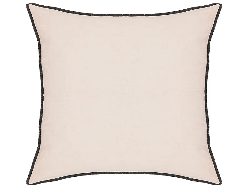Lot de 6 coussin décoratif déhoussable en lin et coton coloris rose - Longueur 45 x Profondeur 12 x Hauteur 45 cm