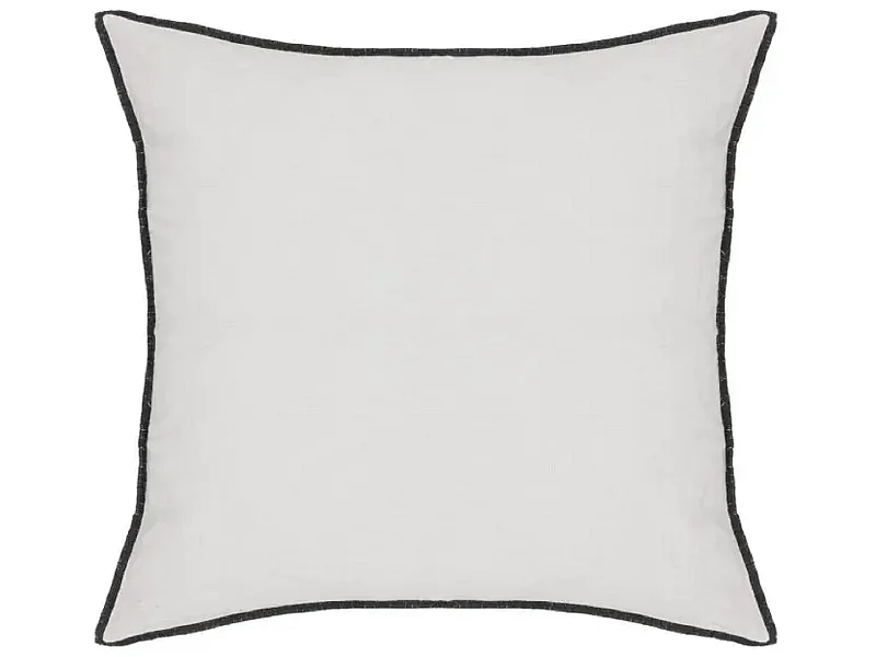 Lot de 6 coussin décoratif déhoussable en lin et coton coloris blanc - Longueur 45 x Profondeur 12 x Hauteur 45 cm