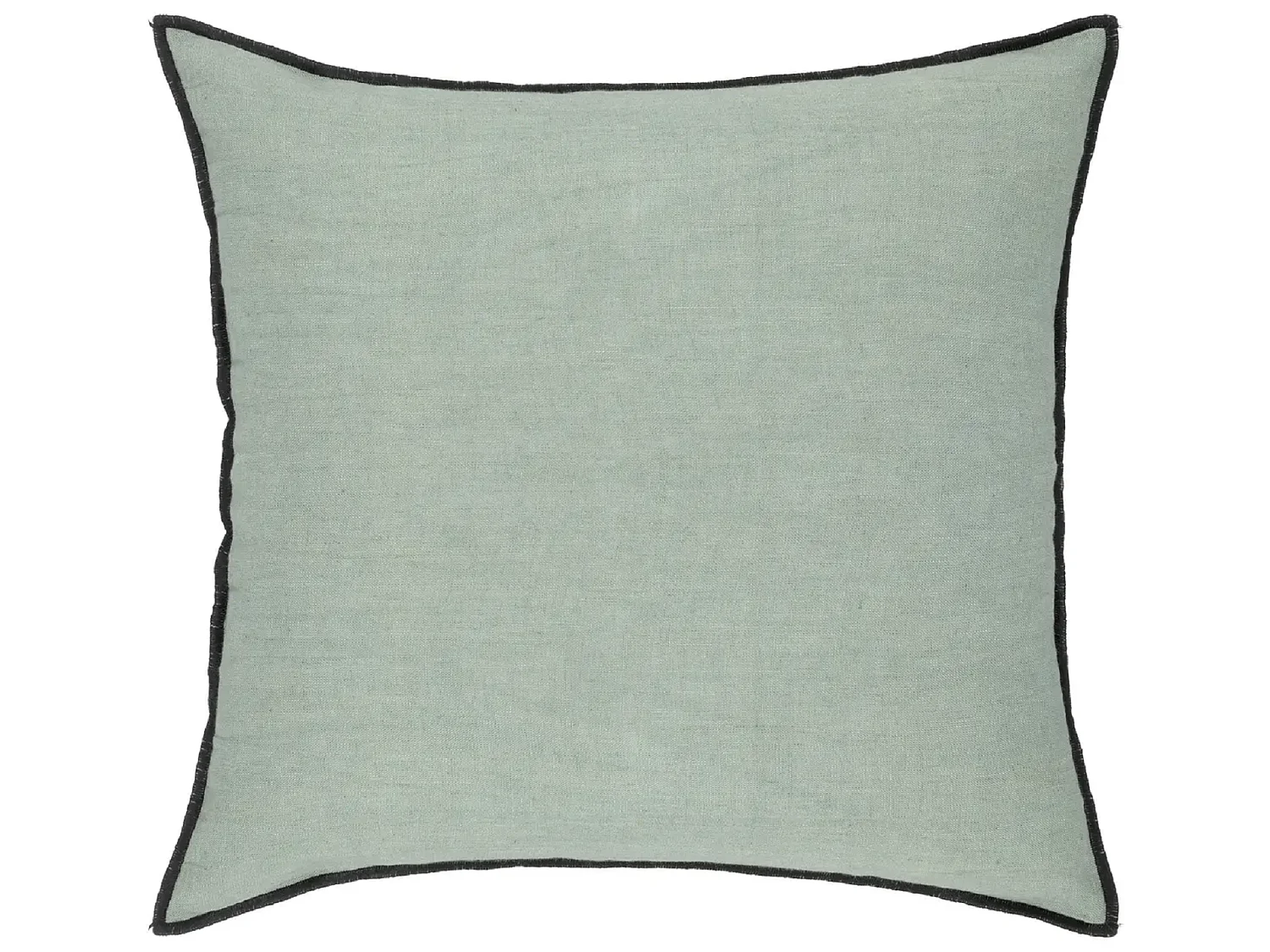 Lot de 6 coussin décoratif déhoussable en lin et coton coloris vert céladon - Longueur 45 x Profondeur 12 x Hauteur 45 cm