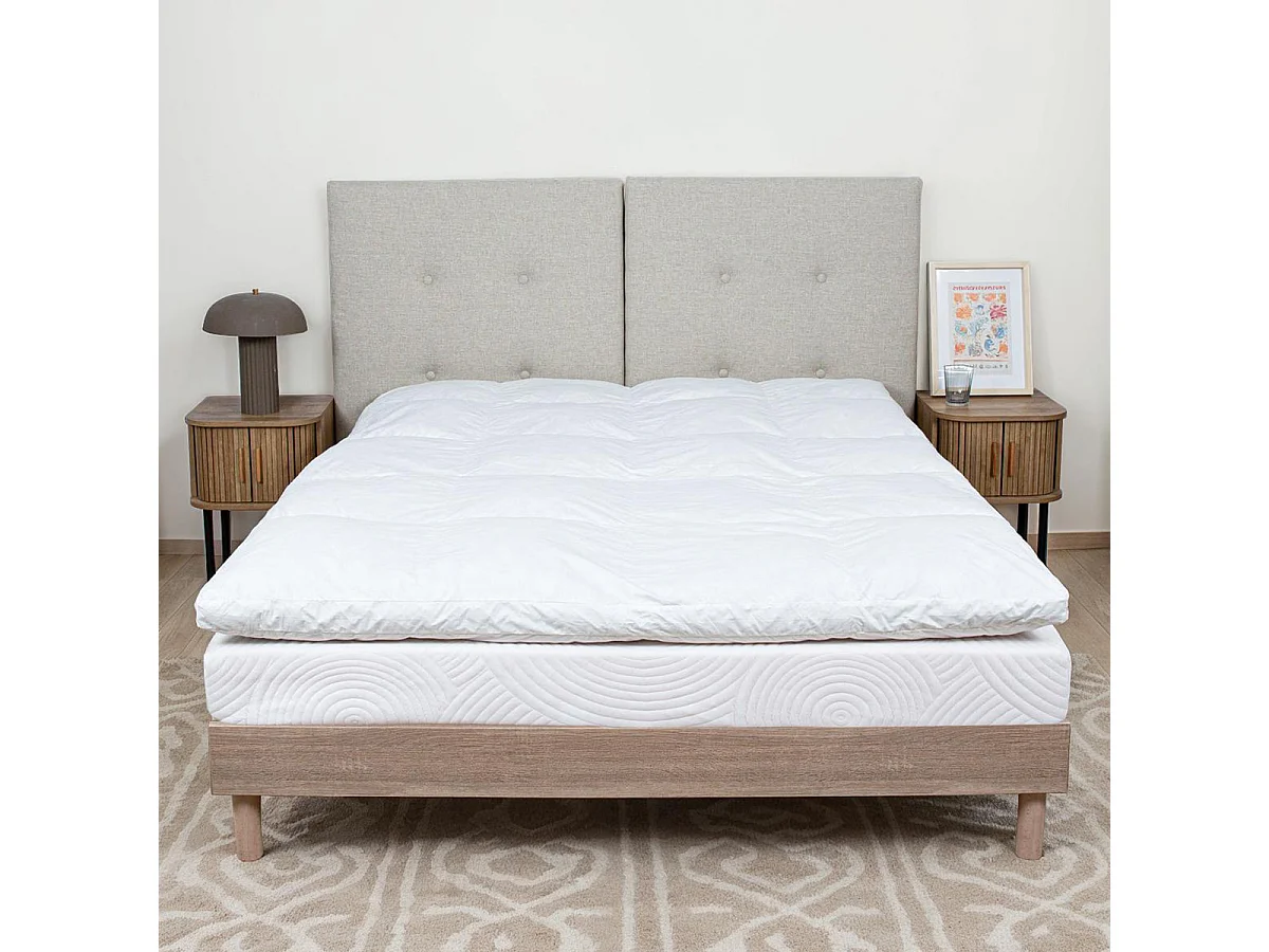 BELLECOUR LITERIE | Surmatelas TRANQUILITE 160x200 cm | Duvet et plumes