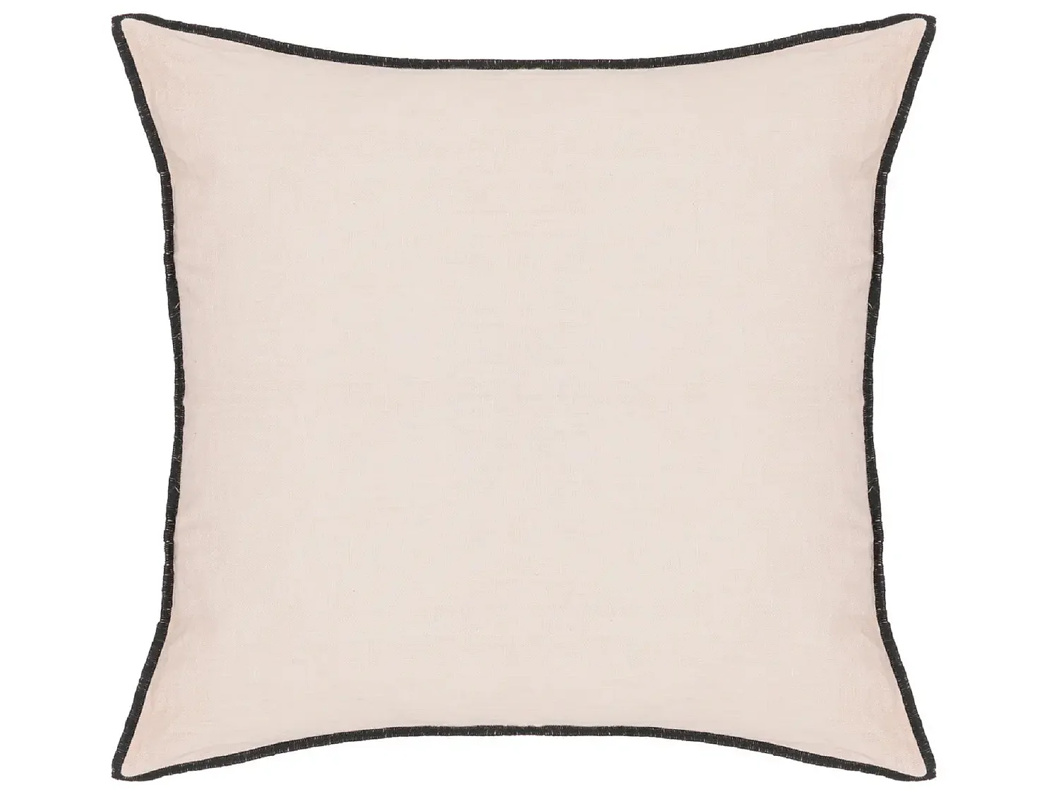 Lot de 2 coussin décoratif déhoussable en lin et coton coloris rose - Longueur 45 x Profondeur 12 x Hauteur 45 cm