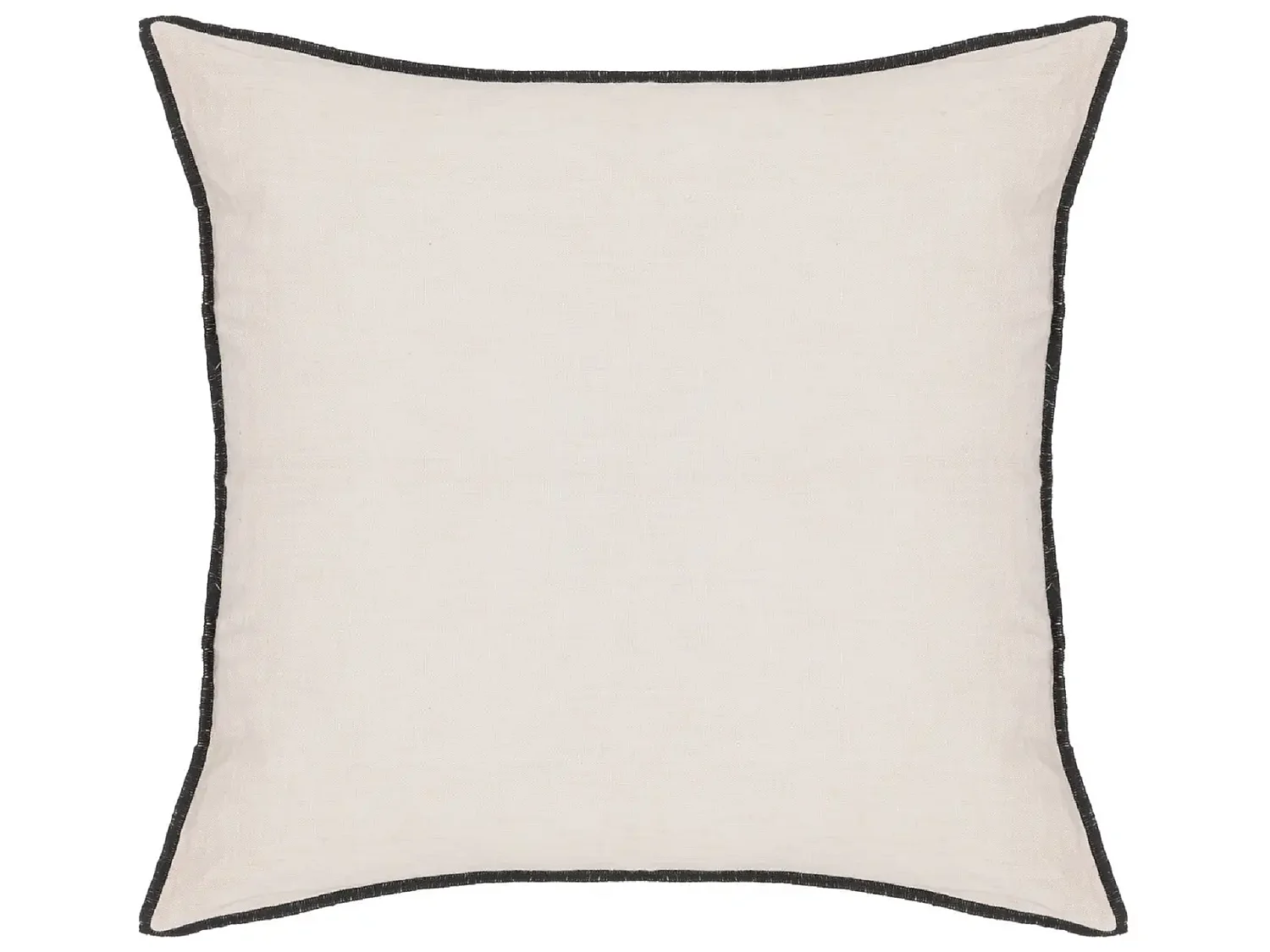 Lot de 2 coussin décoratif déhoussable en lin et coton coloris beige - Longueur 45 x Profondeur 12 x Hauteur 45 cm