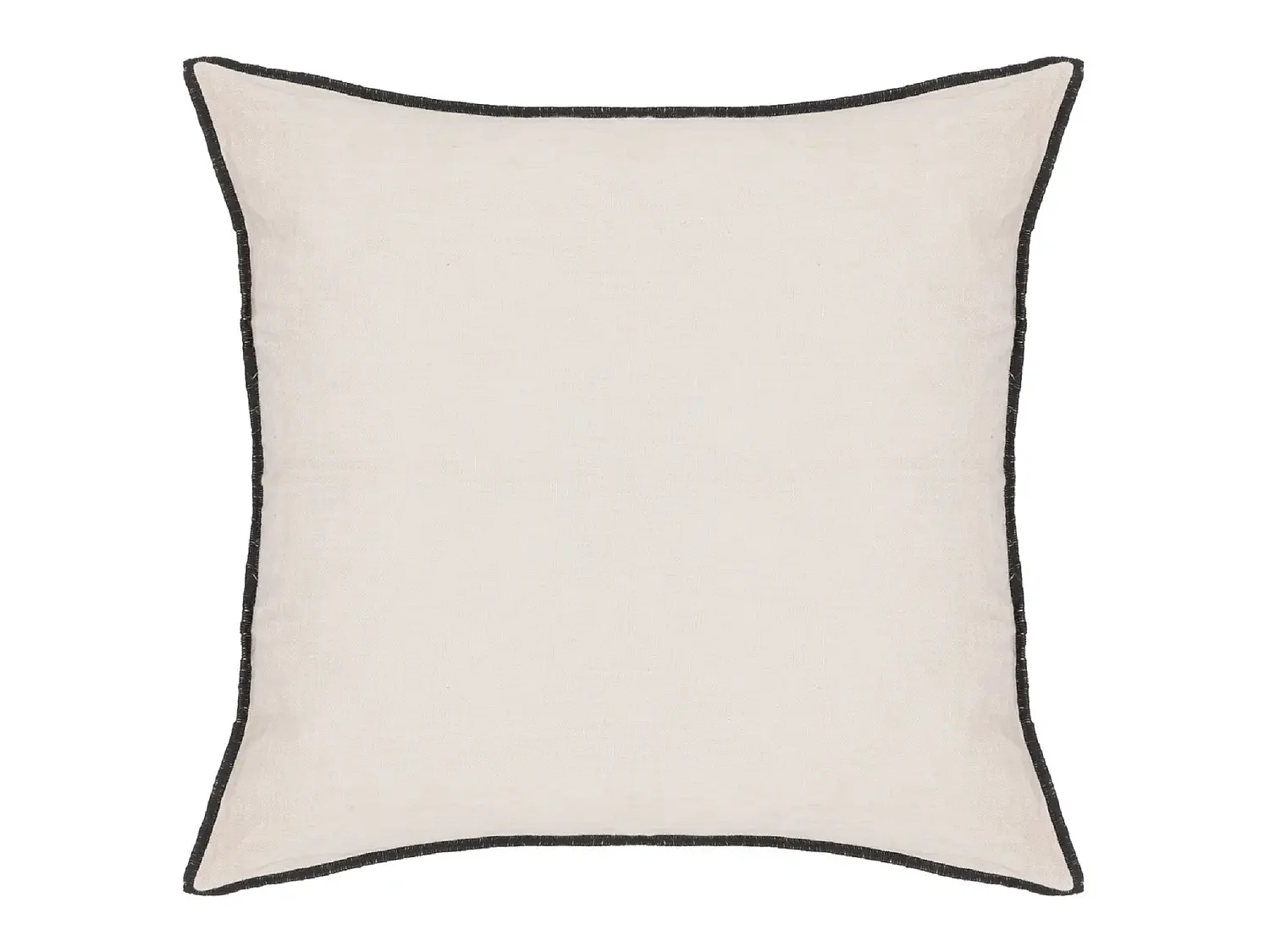Lot de 4 coussin décoratif déhoussable en lin et coton coloris beige - Longueur 45 x Profondeur 12 x Hauteur 45 cm