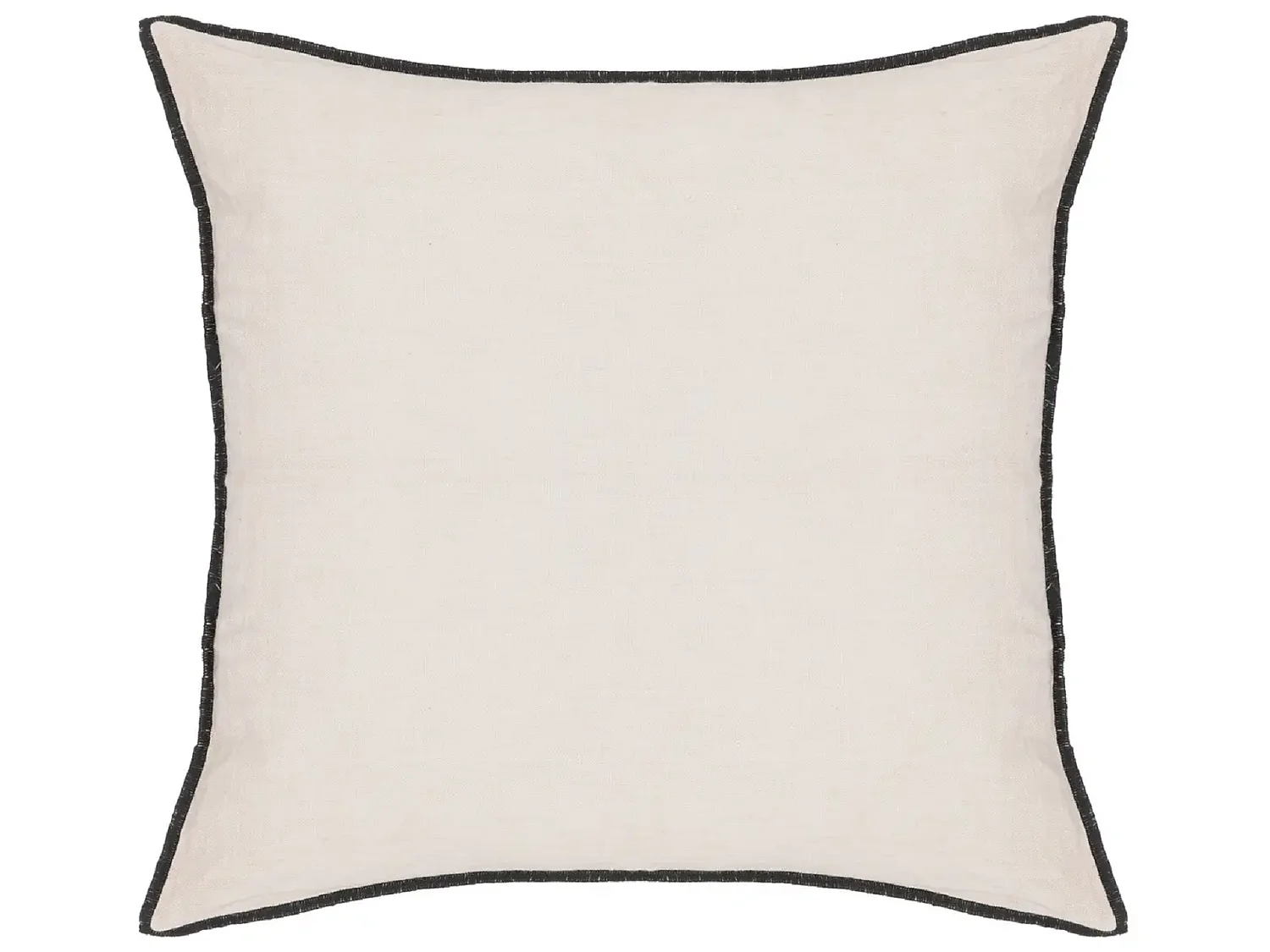 Lot de 4 coussin décoratif déhoussable en lin et coton coloris beige - Longueur 45 x Profondeur 12 x Hauteur 45 cm