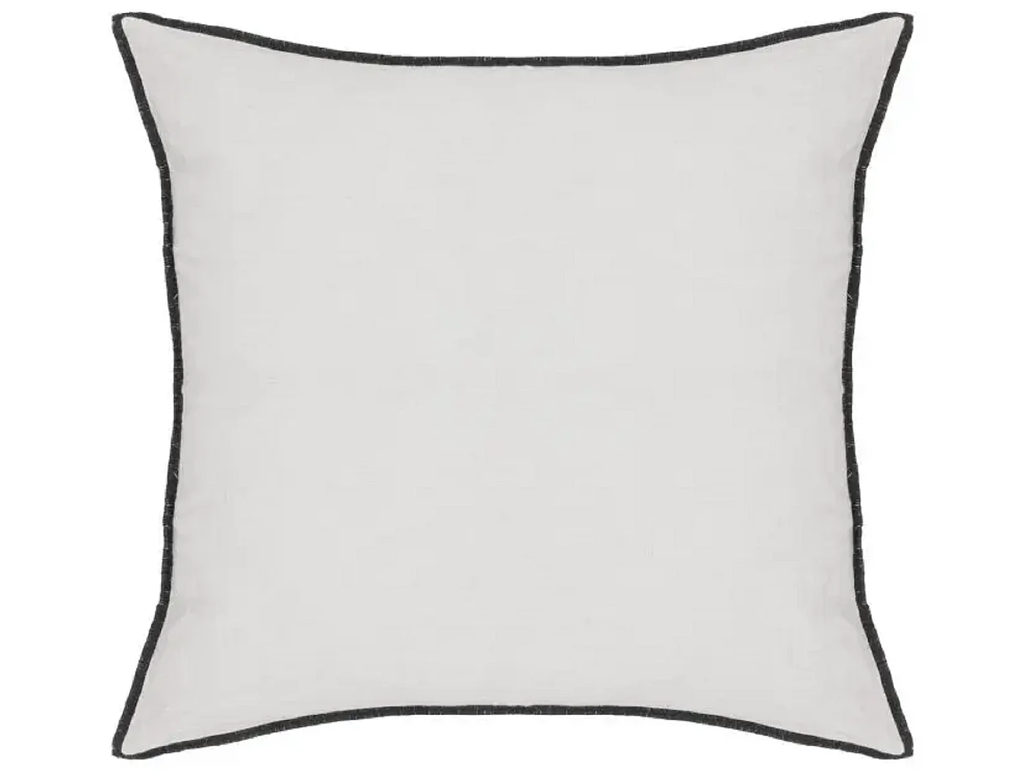 Lot de 4 coussin décoratif déhoussable en lin et coton coloris blanc - Longueur 45 x Profondeur 12 x Hauteur 45 cm