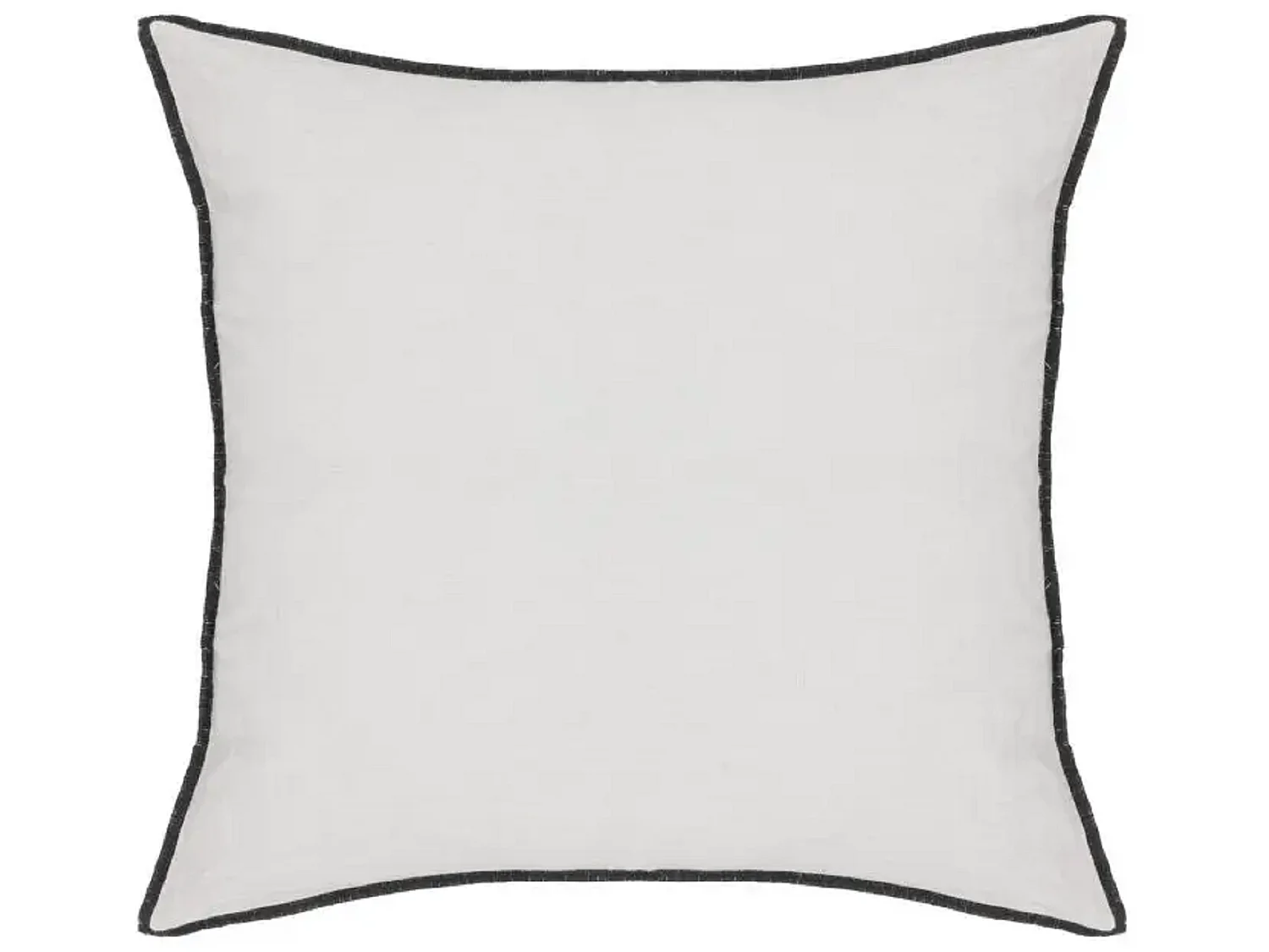 Lot de 4 coussin décoratif déhoussable en lin et coton coloris blanc - Longueur 45 x Profondeur 12 x Hauteur 45 cm