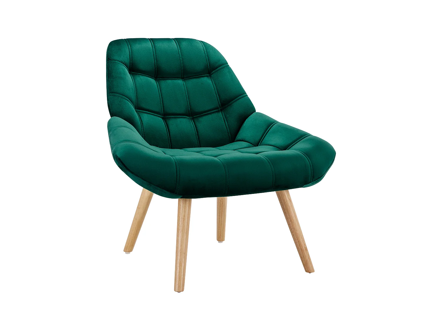 Fauteuil en velours vert LUOSTO