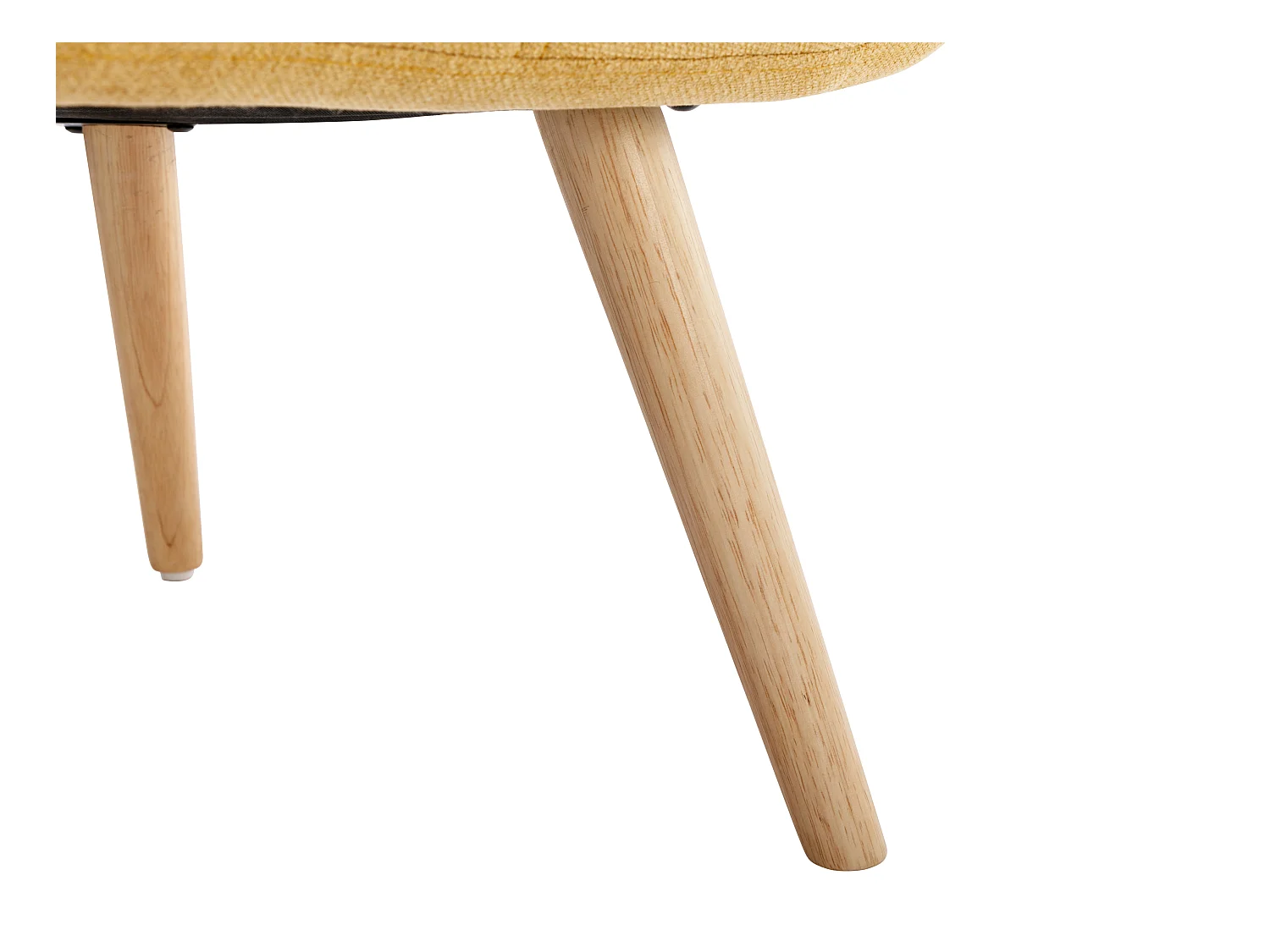 Fauteuil van mosterdgele stof LUOSTO