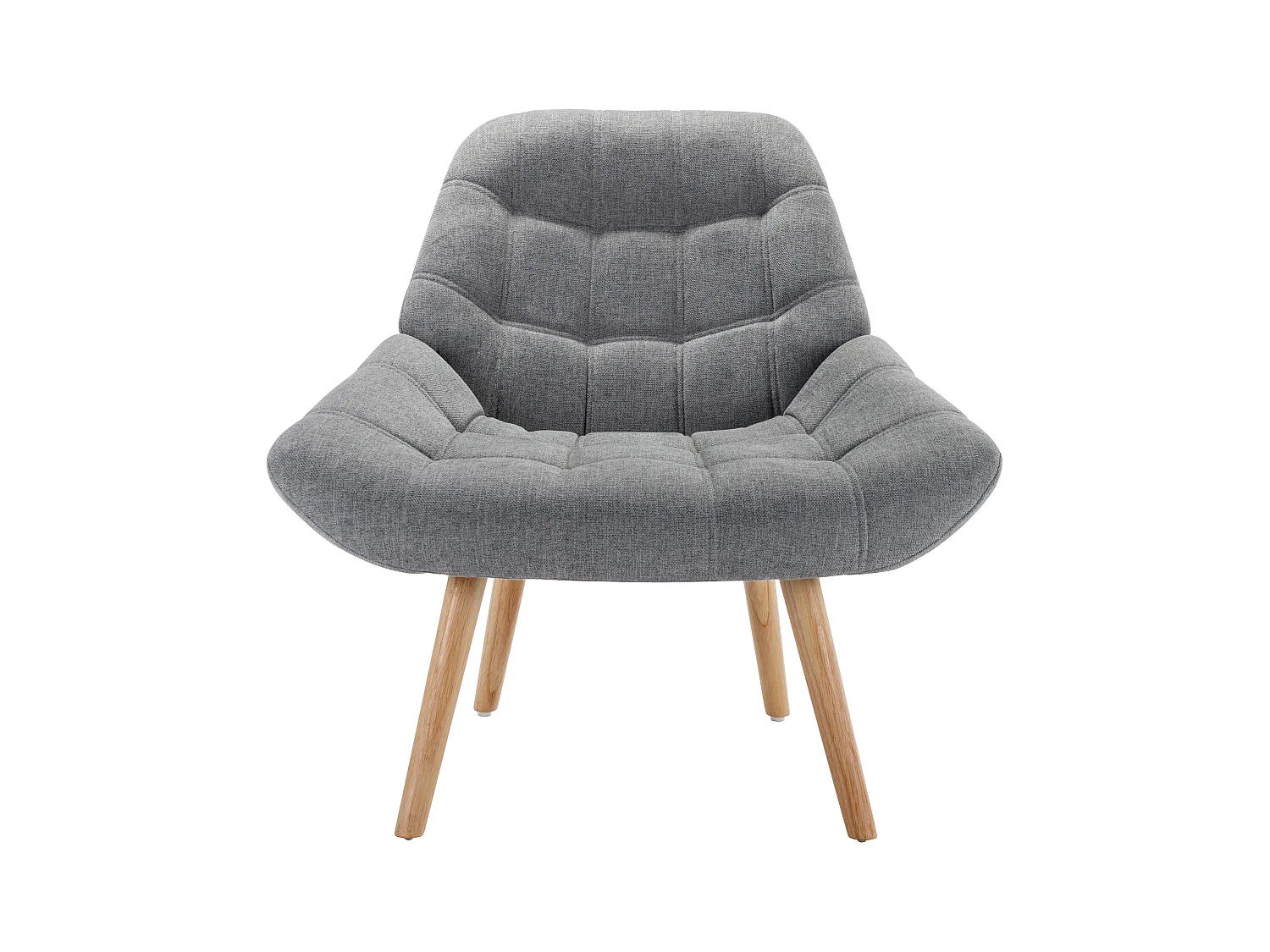 Sillón de tela gris LUOSTO