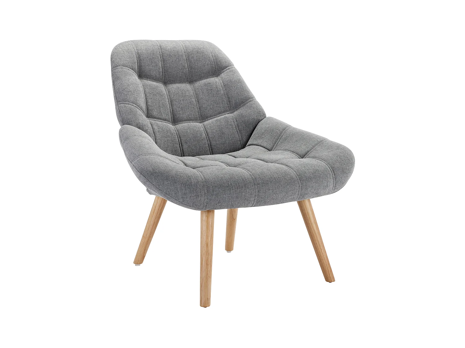 Sillón de tela gris LUOSTO