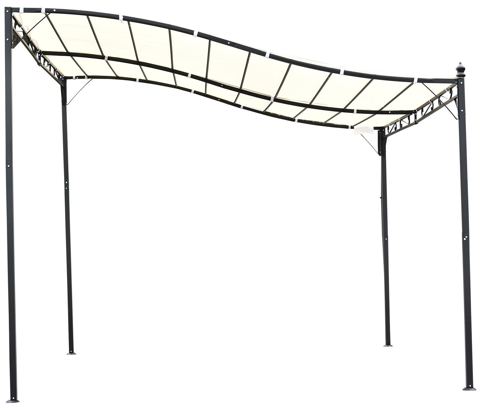 Pergola Tonnelle De Jardin Auvent X M Adossable M Tal Noir