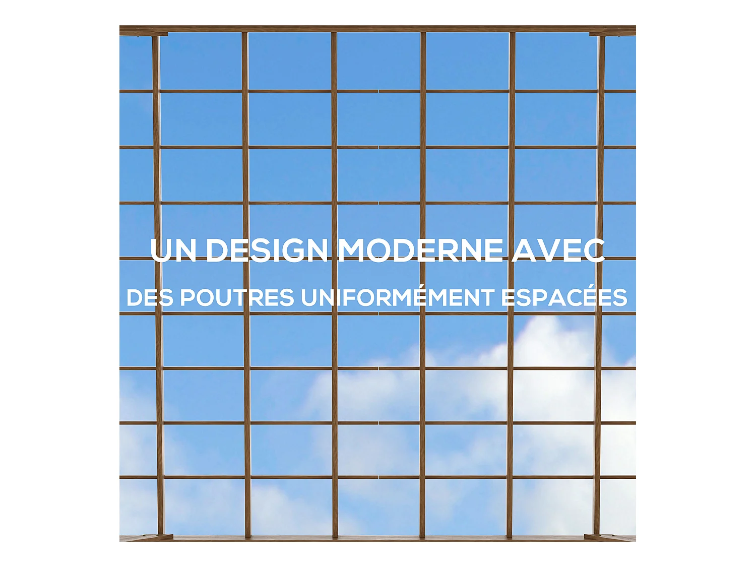 Pergola autoportante style rustique chic - Toit terrasse à décorer - dim. 3,65L x 3l x 2,15H m - bois sapin pré-huilé