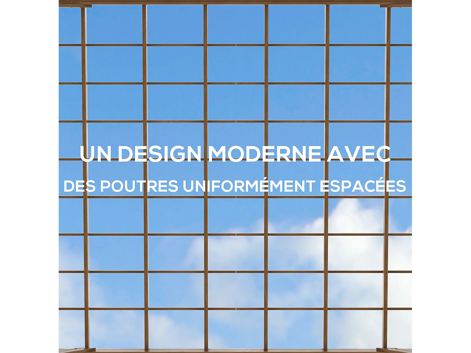 Pergola autoportante style rustique chic - Toit terrasse à décorer - dim. 3,65L x 3l x 2,15H m - bois sapin pré-huilé