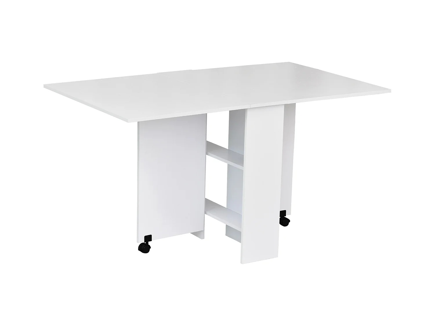 HOMCOM Table de cuisine salle a manger pliable amovible tres pratique en panneaux de particules