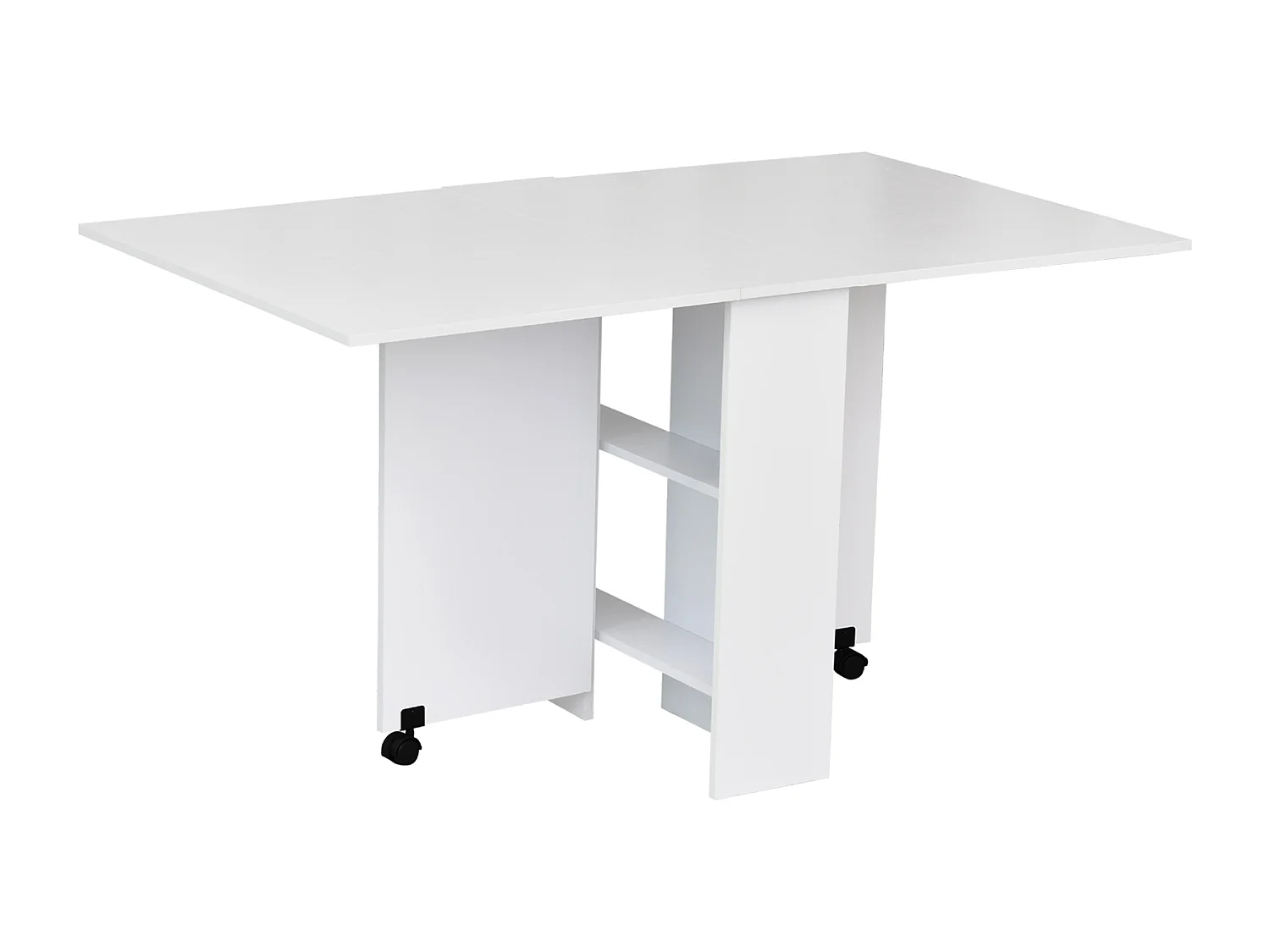 HOMCOM Table de cuisine salle a manger pliable amovible tres pratique en panneaux de particules