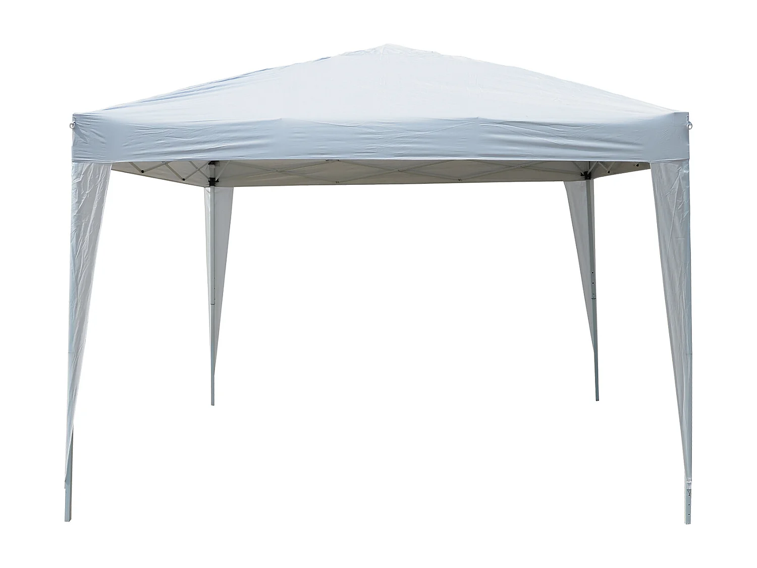 Tonnelle barnum tente de réception pliante 3 x 3 x 2,55 m avec fenêtres + sac de transport blanc