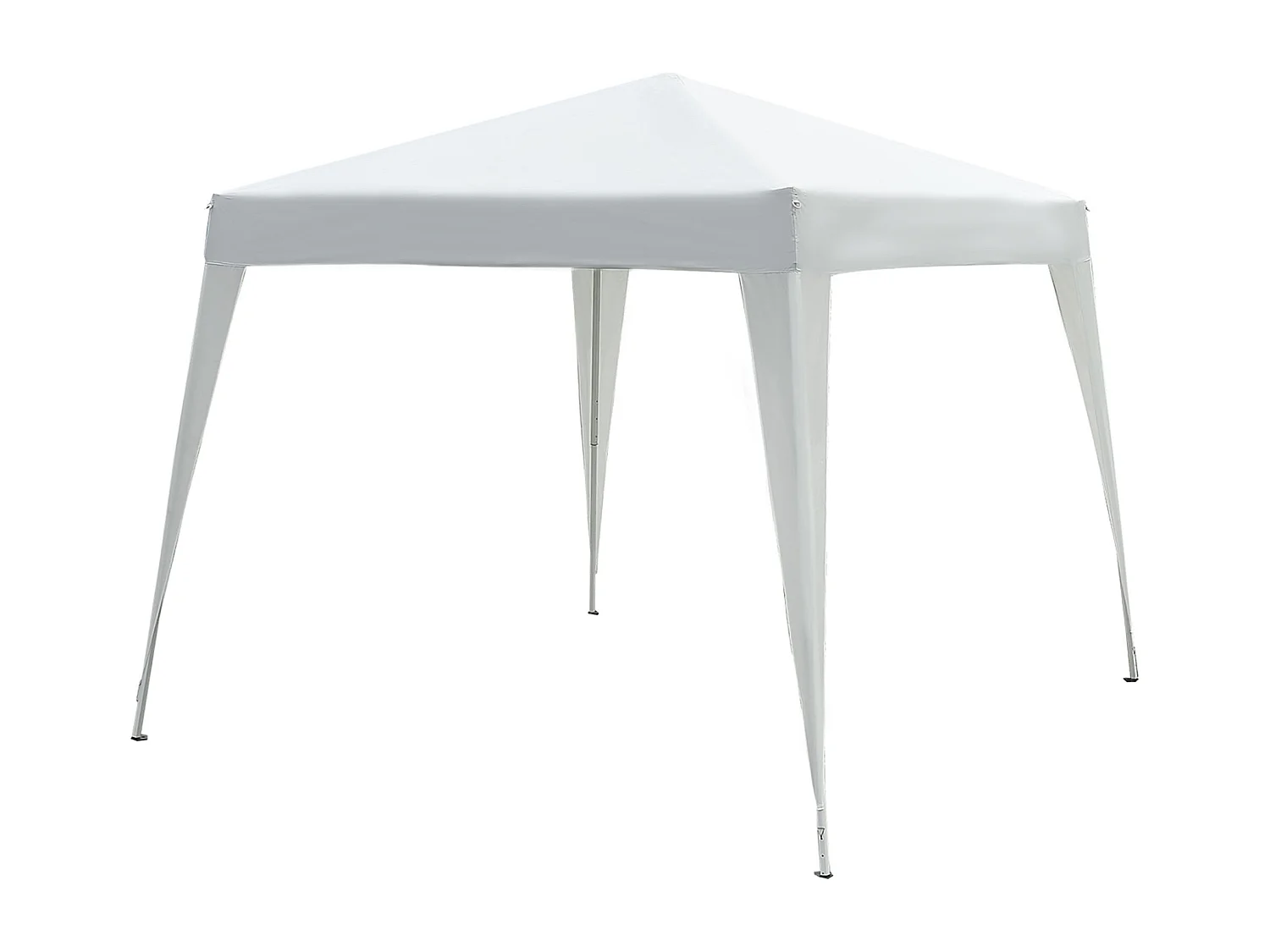 Tonnelle barnum de jardin pop-up pliant 2,4L x 2,4l x 2,5H m acier polyester imperméabilisé anti UV avec sac de transport blanc