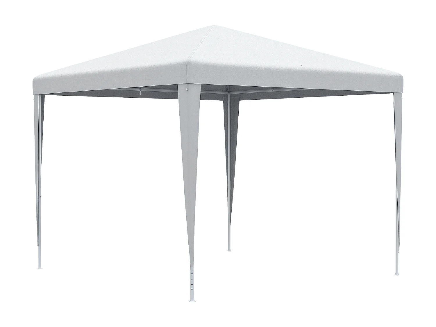 Tonnelle barnum de jardin dim. 2,7L x 2,7l x 2,54H m métal époxy toile PE haute densité blanc