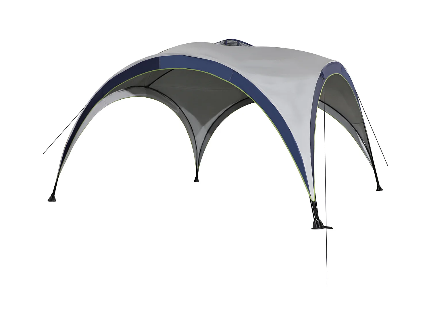 Tonnelle barnum contemporain en dôme dim. 4L x 4l x 2,5H m métal époxy polyester haute densité 190T gris