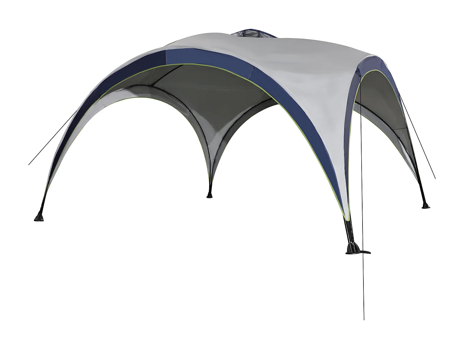 Tonnelle barnum contemporain en dôme dim. 4L x 4l x 2,5H m métal époxy polyester haute densité 190T gris