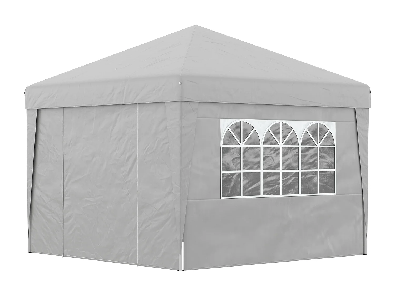 Tonnelle barnum pop-up pliant 2,98L x 2,98l x 2,75H m sacs de lestage et transport inclus gris