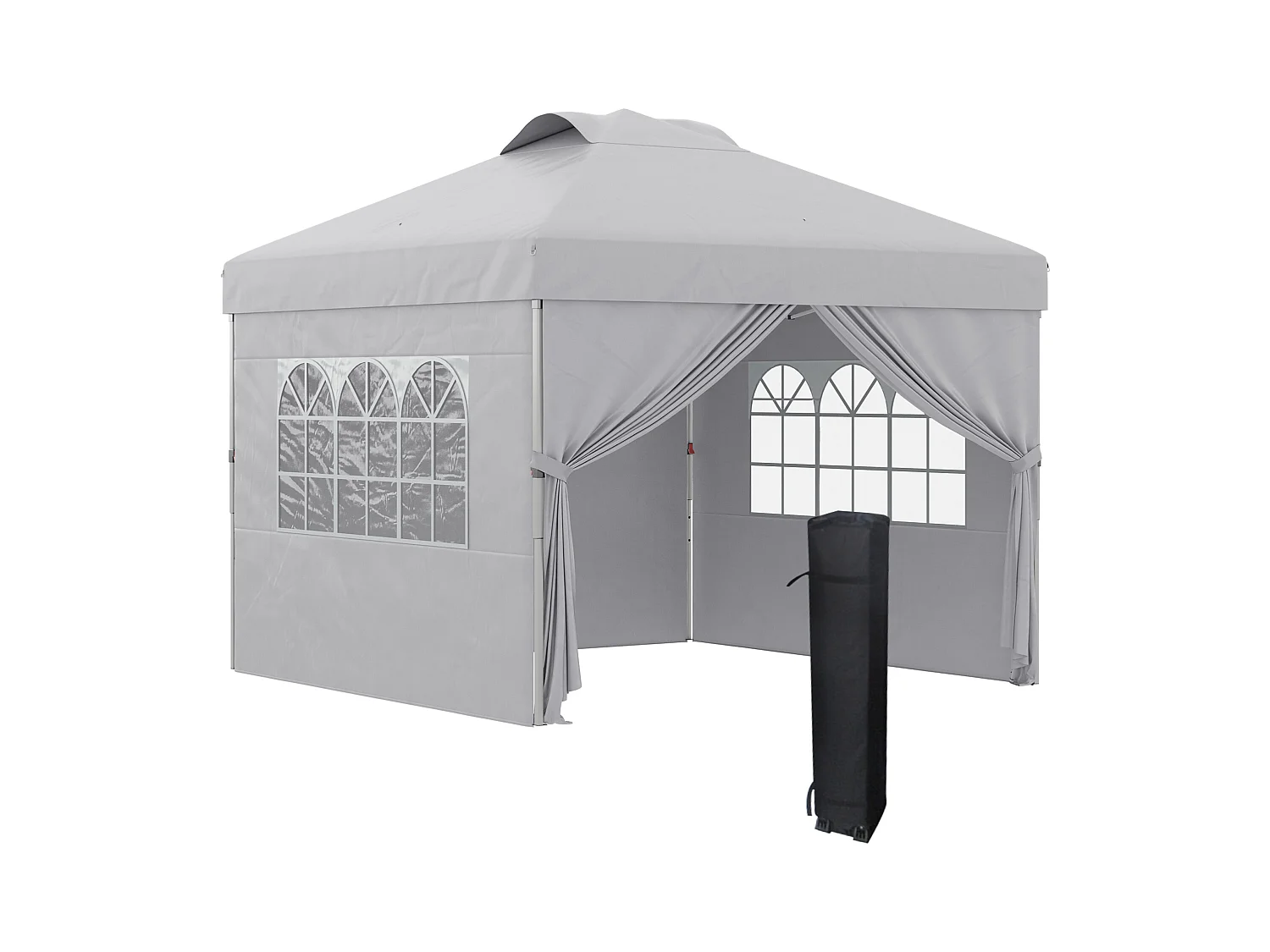 Tonnelle barnum pop-up pliant 2,97L x 2,97l x 2,84H m sac transport inclus gris