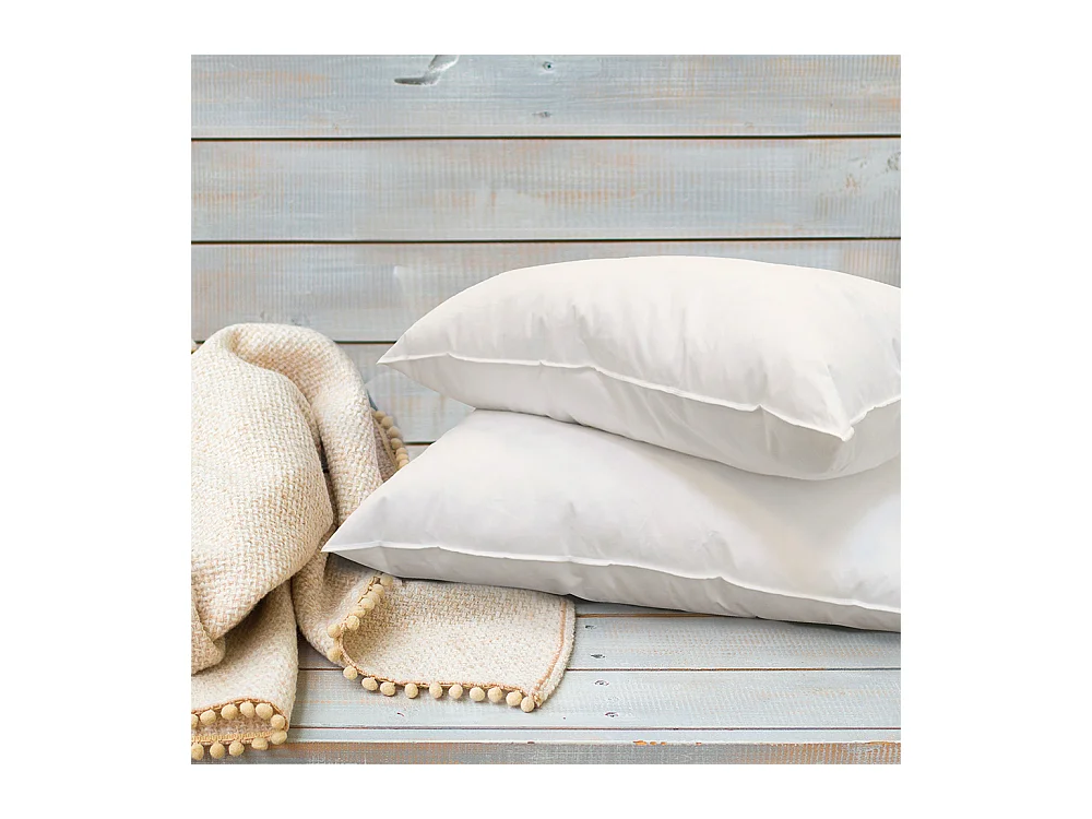 BELLECOUR LITERIE | Lot de 2 oreillers 60x60 cm GRAND PALACE | Fibres creuses polyester