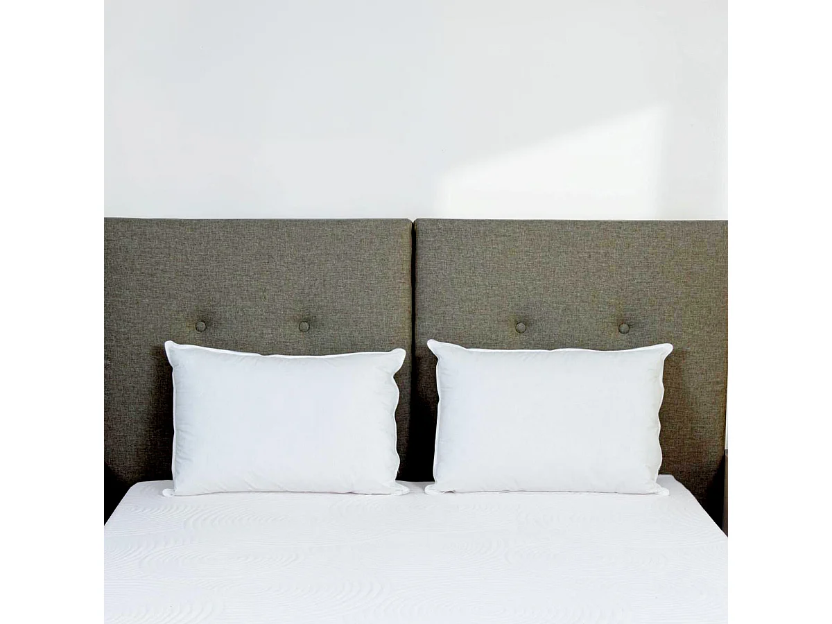 Lot de 2 oreillers Grand Palace 45x70 cm Fibres creuses polyester