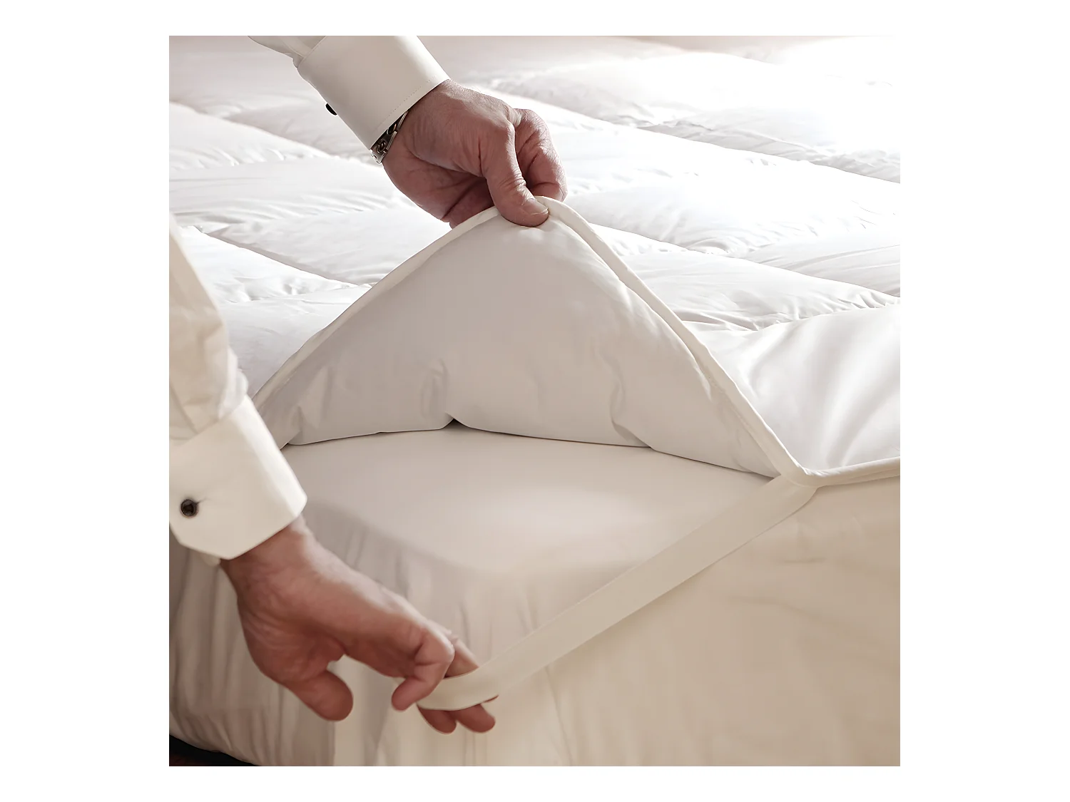 BELLECOUR LITERIE | Surmatelas WELLNESS 80x200 cm | Fibres creuses polyester