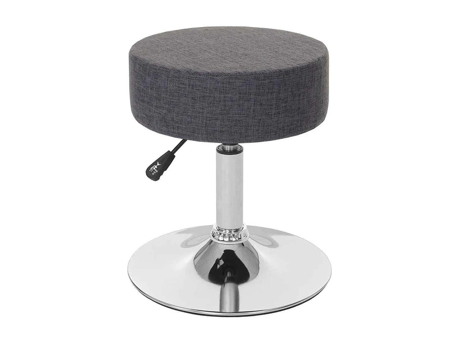 Tabouret siège polyvalent hauteur tissu grise 35 x 35 x 43 cm 04_0005334