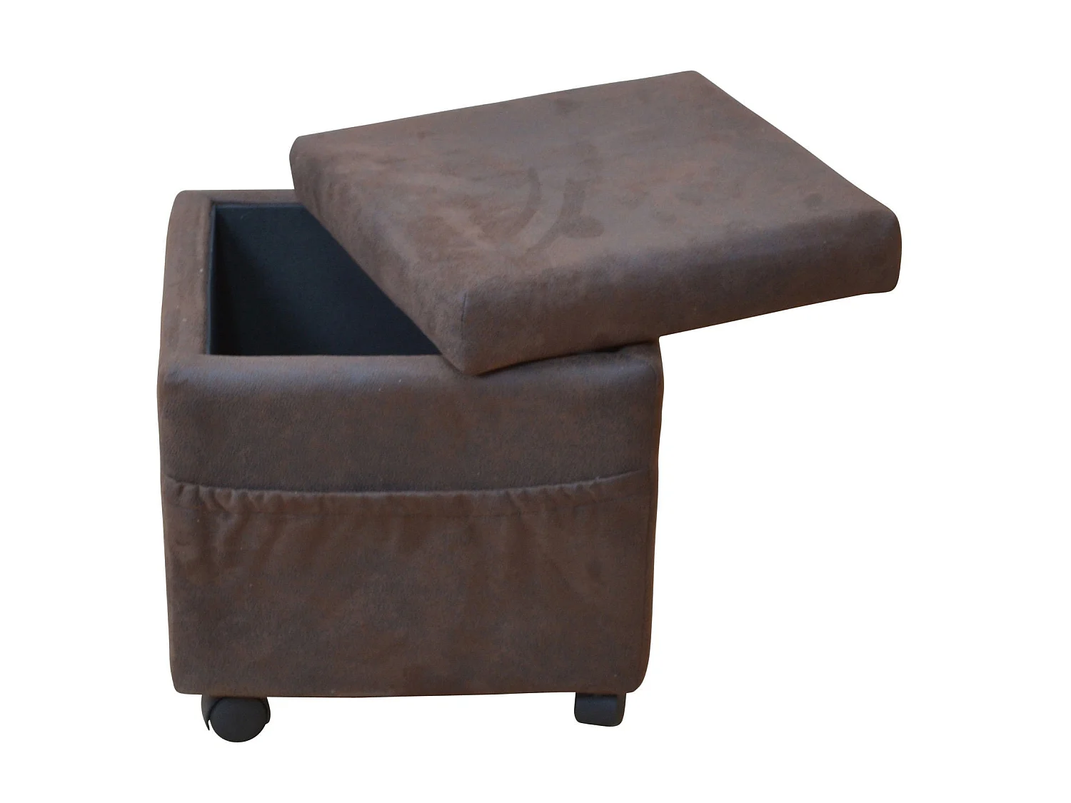 Siège / tabouret sur tissu marron 42 x 42 x 45 cm TABO05002
