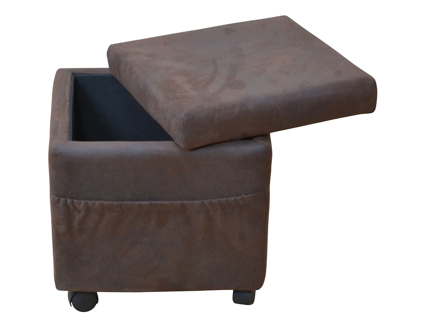 Siège / tabouret sur tissu marron 42 x 42 x 45 cm TABO05002