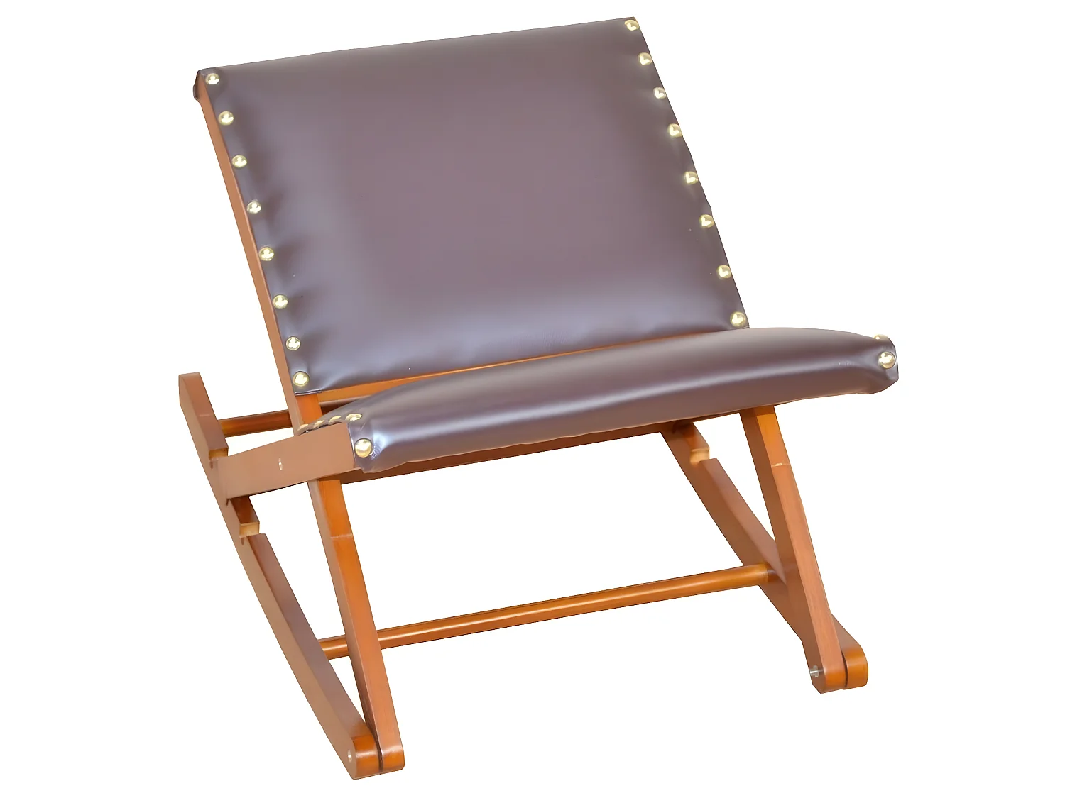 Tabouret / repose-pieds jambes bois marron 49 x 32 x 27 cm TABO05008