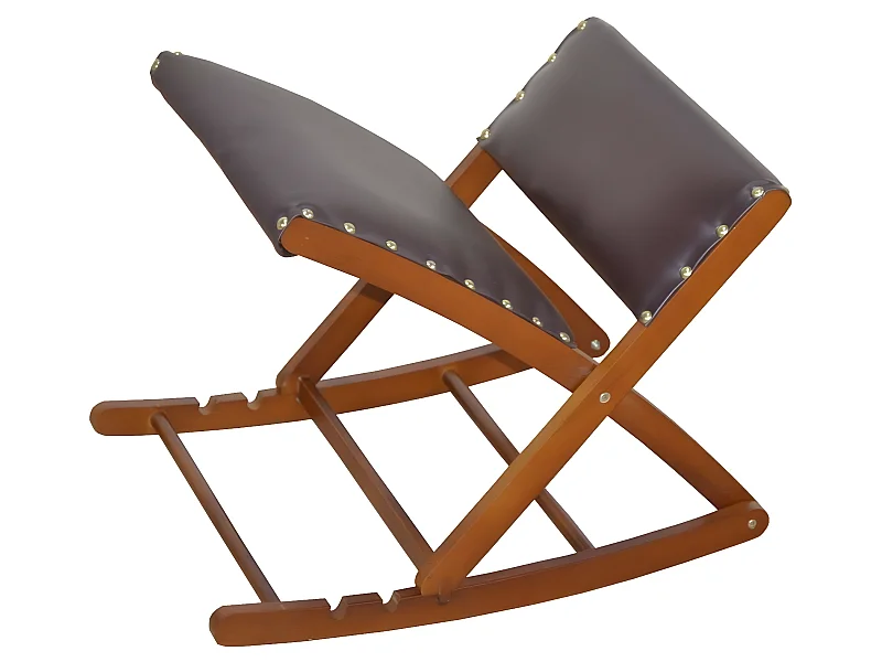 Tabouret / repose-pieds jambes bois marron 49 x 32 x 27 cm TABO05008