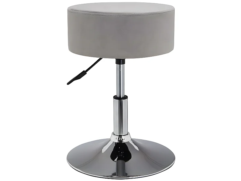 Tabouret chaise hauteur réglable tissu grise 38.5 x 38.5 x 53 cm TABO09052