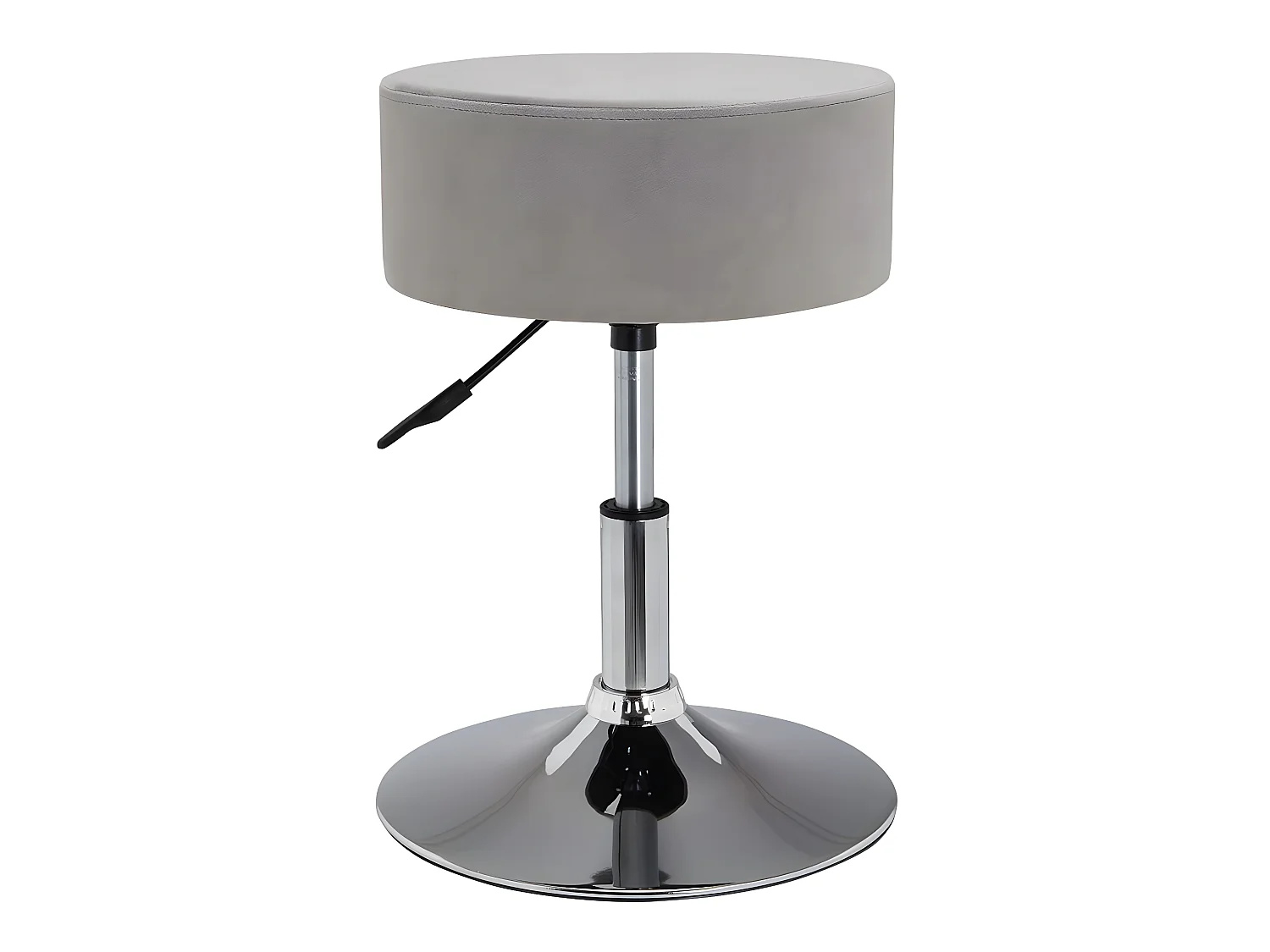 Tabouret chaise hauteur réglable tissu grise 38.5 x 38.5 x 53 cm TABO09052