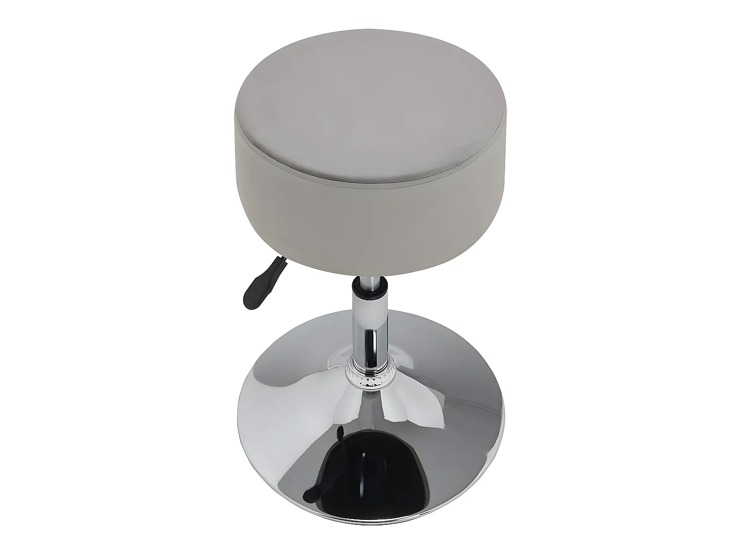 Tabouret chaise hauteur réglable tissu grise 38.5 x 38.5 x 53 cm TABO09052