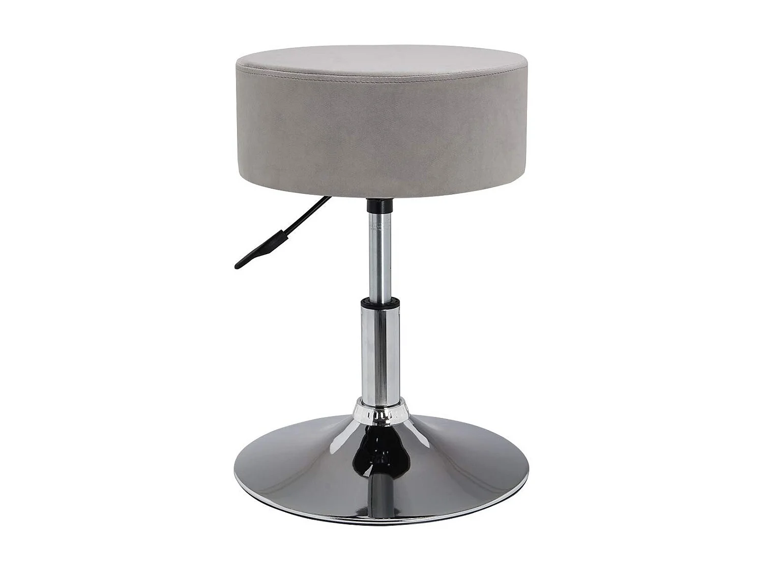 Tabouret chaise hauteur réglable tissu grise 38.5 x 38.5 x 53 cm TABO09052