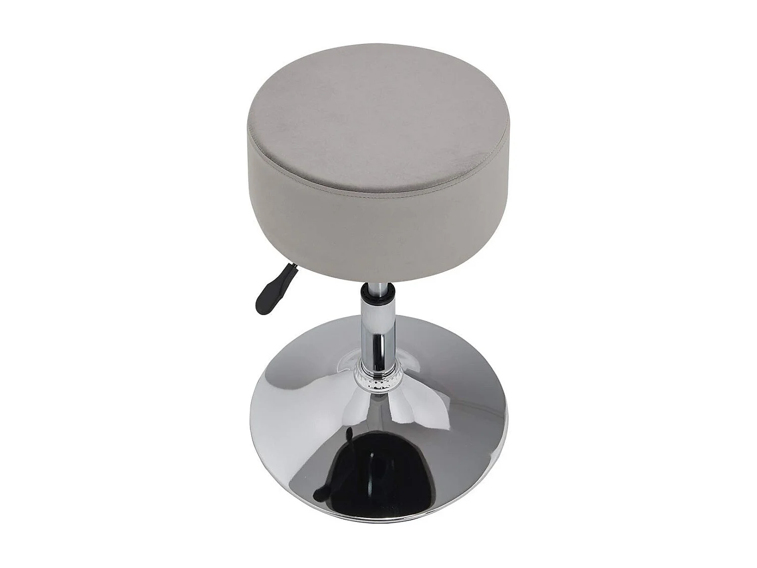 Tabouret chaise hauteur réglable tissu grise 38.5 x 38.5 x 53 cm TABO09052