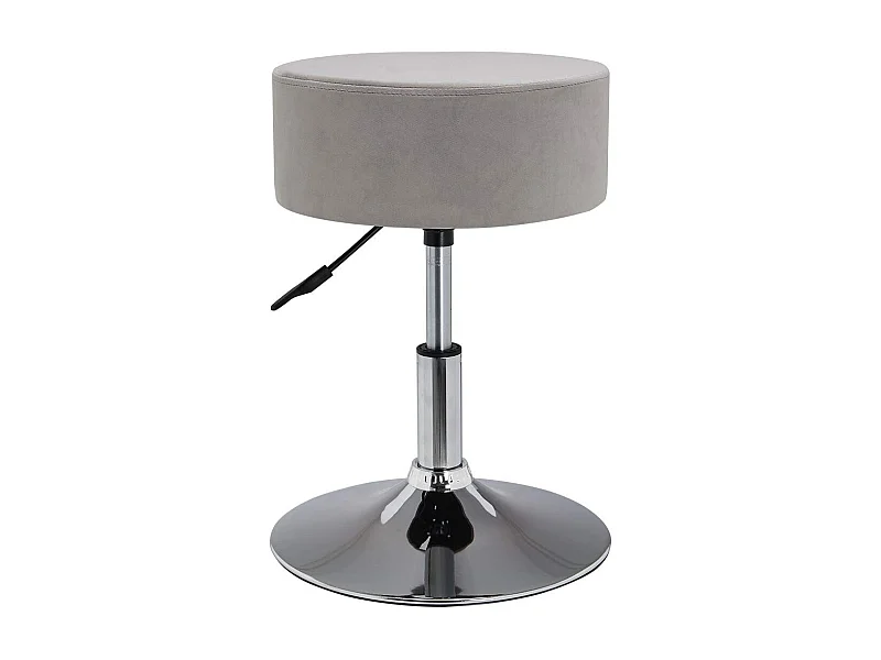 Tabouret chaise hauteur réglable tissu grise 38.5 x 38.5 x 53 cm TABO09052